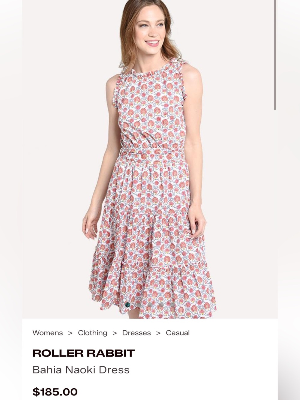 Roller Rabbit Pink Bahia Naoki Sleeveless Dress